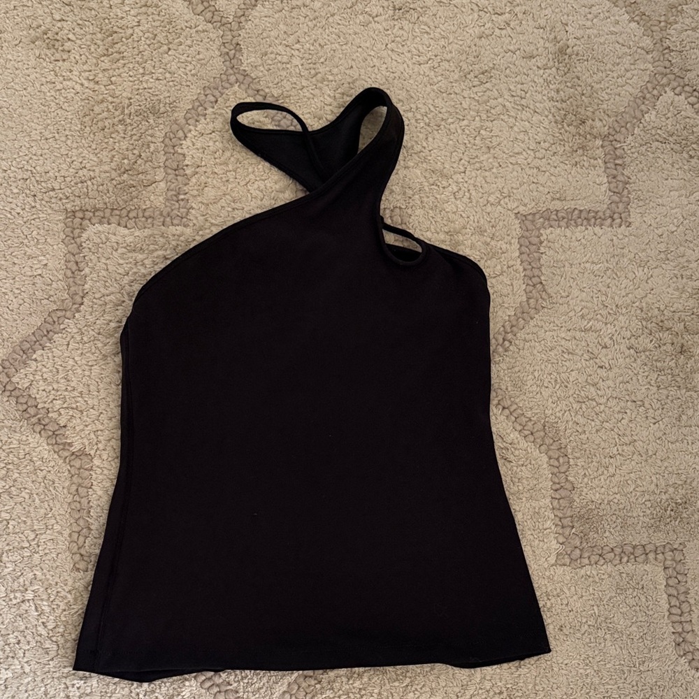 Lululemon Athletica Black Asymmetrical Tank Top